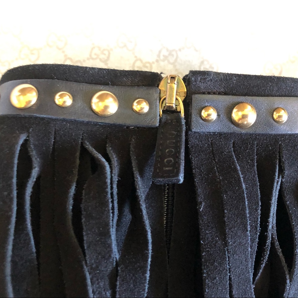 Authentic Gucci Babouska Hysteria Black Suede Boots 37 - Picture 6 of 9